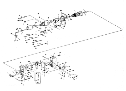 Fig-0 Diagram and Parts List for 7648 Type-1 Porter Cable Sander Grinder
